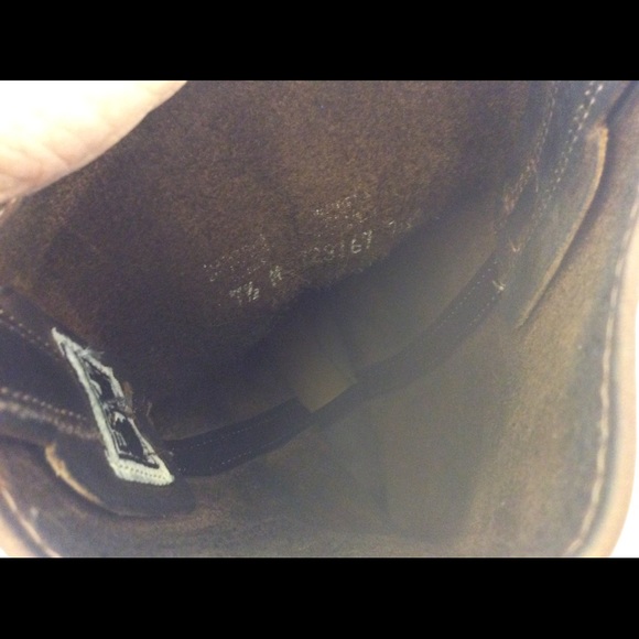 FRYE brown Harness MOTO Biker BOOTS 7 1/2 knee - Picture 7 of 7